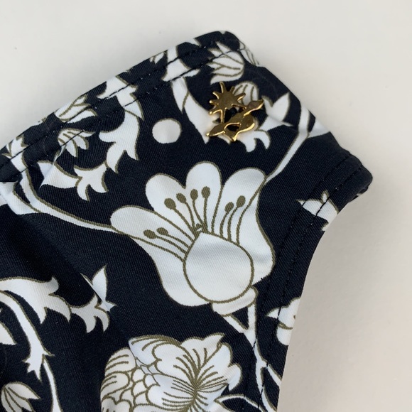 NWT Black & White Floral Print String Bikini Cia Maritima - Picture 9 of 10